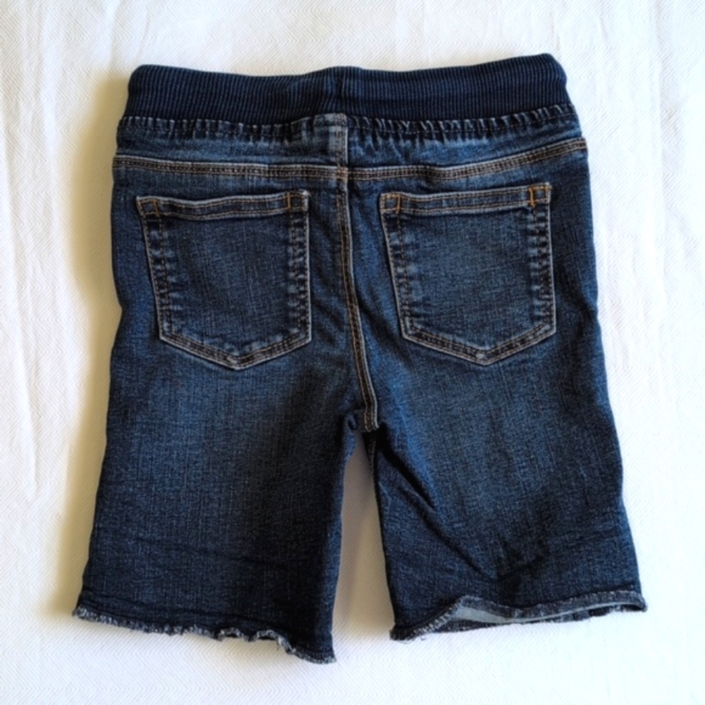 old navy pull-on stretch denim raw hem shorts with functional drawstring 2T boys - Picture 5 of 5
